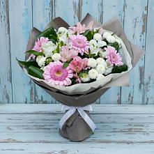 Букет цветов из:  Герберы, Альстромерии и Хризантемы #REPLACE_PRED# Иславское