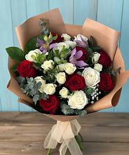 Букет цветов из:  Розы и Альстромерии #REPLACE_PRED# Иславское