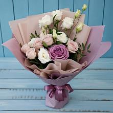 Букет цветов из:  Розы и Лизиантусы в Иславское