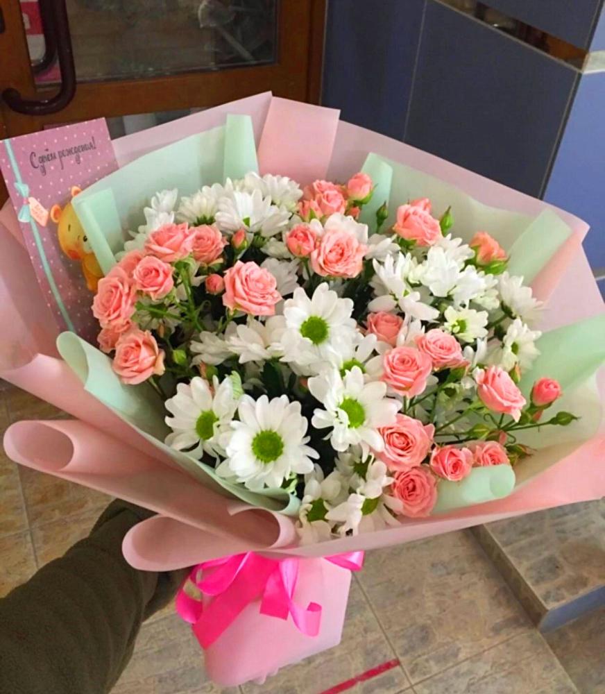 Букет цветов из: Розы и Хризантемы в Иславское