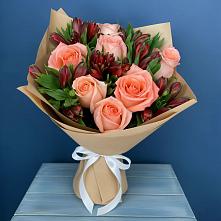 Букет цветов из:  Розы и Альстромерии #REPLACE_PRED# Иславское
