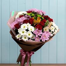 Букет цветов из:  Розы, Хризантемы и Альстромерии в Иславское