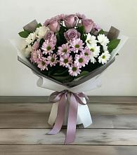 Букет цветов из:  Хризантемы и Розы в Иславское