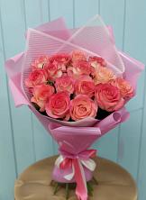 Букет 15 Розовых роз Равель в Иславское